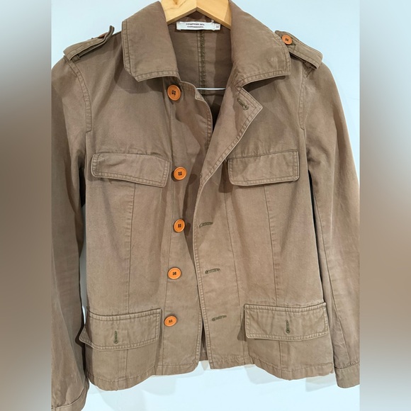 Comptoir des Cotonniers Brown Utility Jacket – Cotton Workwear Style – Size 36/S - Picture 10 of 11